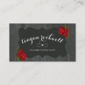 Rood Rozen Hout Gothic Visitekaartje (Voorkant)