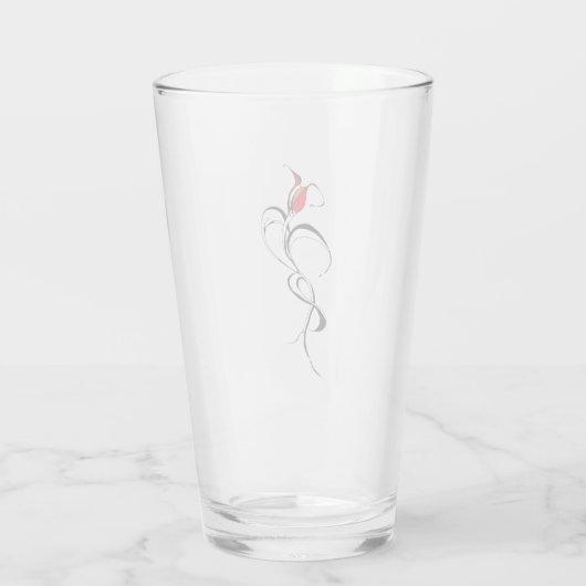 Rood rozenjuffrouw Tribal Ontwerp van Tattoo Glas (Achterkant)