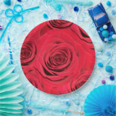 Rood rozenpapier bord (Feest)