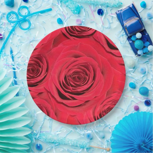 Rood rozenpapier bord (Feest)