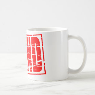 Rood rubber stempel effect statiegeld koffiemok