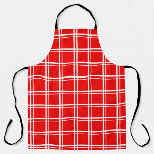 Rood ruitenpatroon raster strepenpatroon ontwerp schort