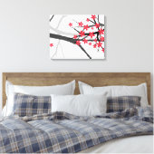 Rood Sakura verpakt Canvas Afdruk (Insitu (Slaapkamer))