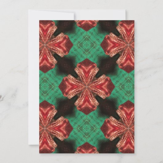 Rood Satijn Bow Groen Kruis Lint Ontwerp Save The Date (Voorkant)