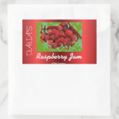 Rood satijn Raspberry jam label (Tas)