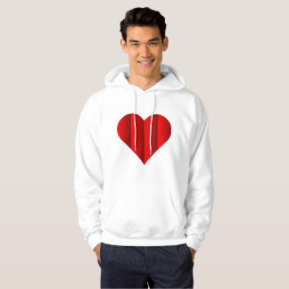 Rood Schattige Hart Logo Hoodie