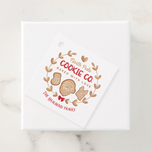 Rood Schattige peperkoek Kerstkoekjes uitwisseling Bedankjes Labels (In situ)