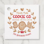 Rood Schattige peperkoek Kerstkoekjes uitwisseling Bedankjes Labels (Voorkant)