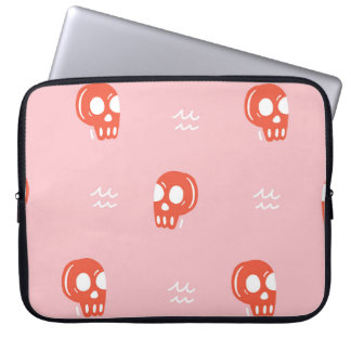  rood schedelhoofdpatroon laptop sleeve