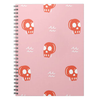  rood schedelhoofdpatroon notitieboek