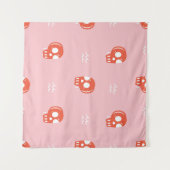  rood schedelhoofdpatroon wandkleed (Voorkant (horizontaal))