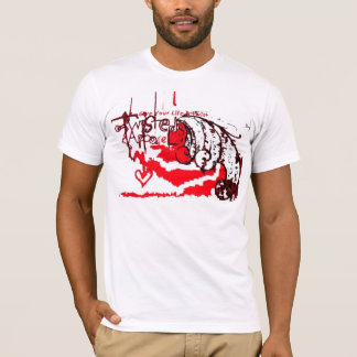 rood schilderen t-shirt