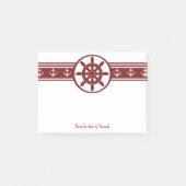 Rood schip Wiel Aangepaste notities Post-it® Notes (Voorkant)