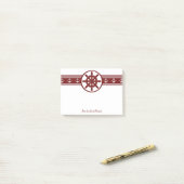 Rood schip Wiel Aangepaste notities Post-it® Notes (Op bureau)
