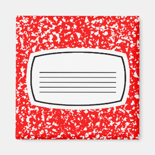 rood schrijfboek magneet