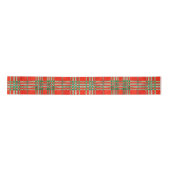 ROOD SCOTT TARTAN 3"Breed Satijnen Lint (Voorkant)