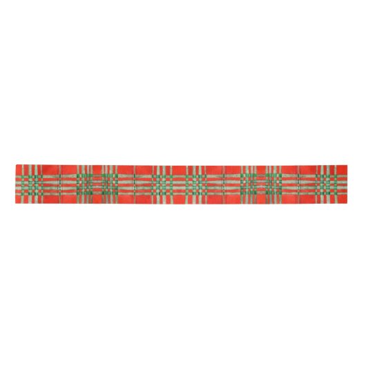 ROOD SCOTT TARTAN 3"Breed Satijnen Lint (Voorkant)