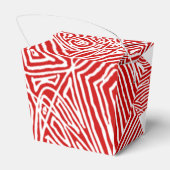 Rood Scribbleprints patroon Bedankdoosjes (Achterkant)