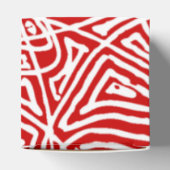 Rood Scribbleprints Patroon Bedankdoosjes (Bovenkant)