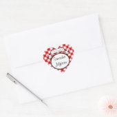 Rood Script -Uit de keuken van- Jar/Label Hart Sticker (Envelop)