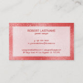 Rood-shimmering-iriserende textuur visitekaartje (Achterkant)