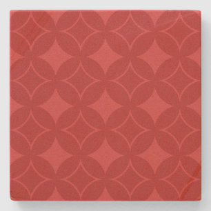Rood shippo patroon stenen onderzetter