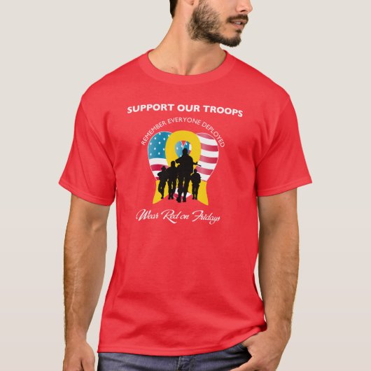 Rood Shirt op vrijdag - Vergeet niet dat iedereen  (Voorkant)