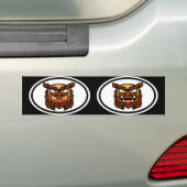 Rood Shisa paar Bumpersticker (Op auto)