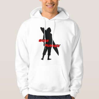 Rood - Shortboarder silhouet met Hanging Munkeys Hoodie