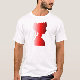 Rood Silhouet 1800s Mode Vrouw 1 T-shirt