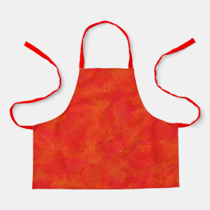 Rood Sinaasappel Abstract patroon Schort