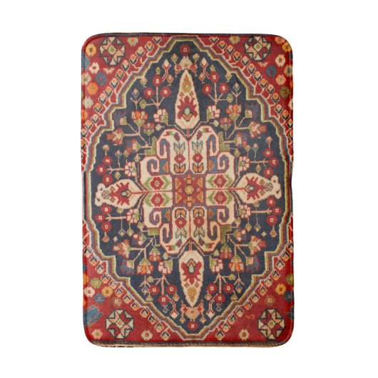 Rood Sinaasappel Antiek  Oosters Perzisch Tapijt Badmat (Voorkant Verticaal)