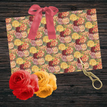 rood Sinaasappel en goud Ruffled Anjers