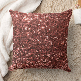 Rood Sinaasappel Faux Sequin Glitter Sierkussen