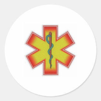 Rood & sinaasappel & Groen Ronde Sticker