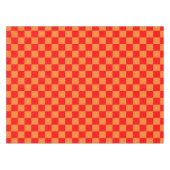 Rood Sinaasappel ingecheckt patroon Tafelkleed (Voorkant (Horizontaal))
