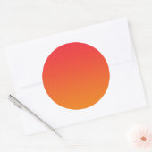 Rood & Sinaasappel Ombre Ronde Sticker (Envelop)