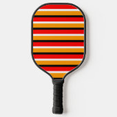 Rood Sinaasappel strepen Pattern Design Pickleball Paddle (Achterkant)