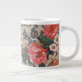 rood sinaasappel wit bloempatroon extra grote beker (Rechts)