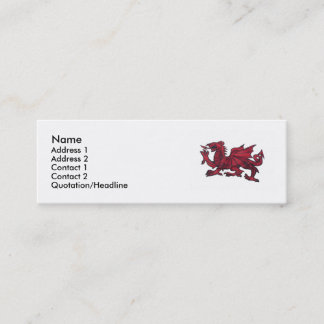 Rood slepen, Naam, Adres 1, Adres 2, Contact 1... Mini Visitekaartje