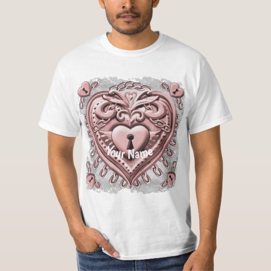 Rood slot Hart T-shirt (Voorkant)
