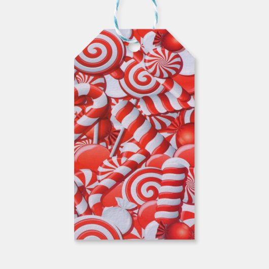 Rood snoep cadeaulabel (Achterkant)