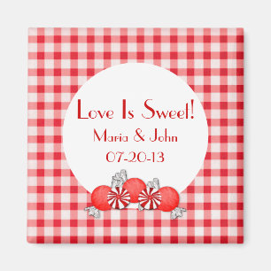 Rood Snoep Wedding Favor Magnet Magneet