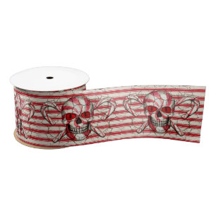 Rood snoepriet Suiker Satin Ribbon Lint