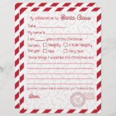 Rood snoeprietbrief aan het Briefpapier van Santa (Voorkant / Achterkant)