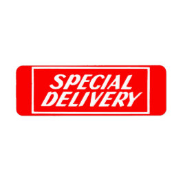Rood Speciale Levering Mailing Sticker Label