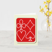 Rood spelen Kaart Suits Note Kaart (Gele Bloem)