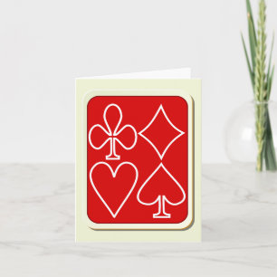 Rood spelen Kaart Suits Note Kaart