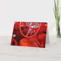Rood sportwagen interieur