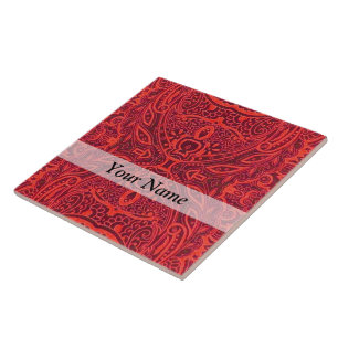 Rood stammaskerpatroon tegeltje